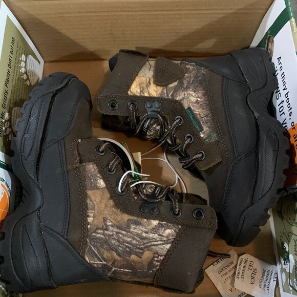 Kids/Boys 8" HIKING BOOT 13M Tecs Waterproof Insulated Camo Hunting Camping - Picture 1 of 6